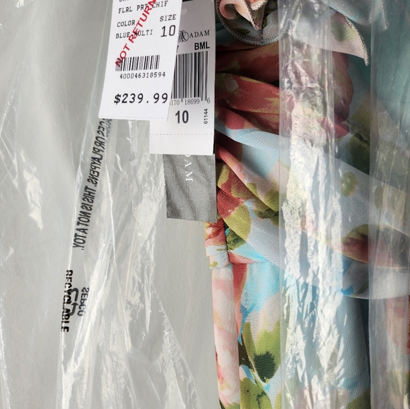 beautiful printed long dress brand new size 10 perfect size, BETSY ADAM brand - Picture 4 of 4